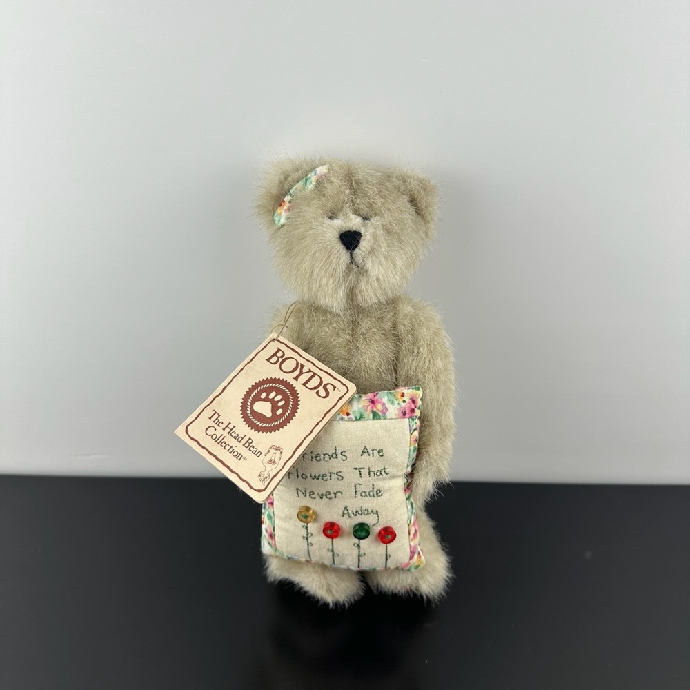 Boyds Mia Goodfriends Teddy Bear 8” Friend Pillow Beige Plush Stuffed Animal NWT